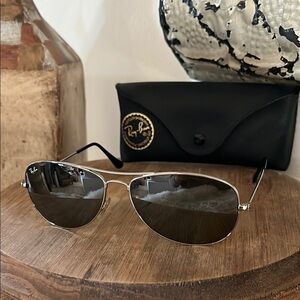 Ray-Ban Classic Silver Sunglasses with Black Case